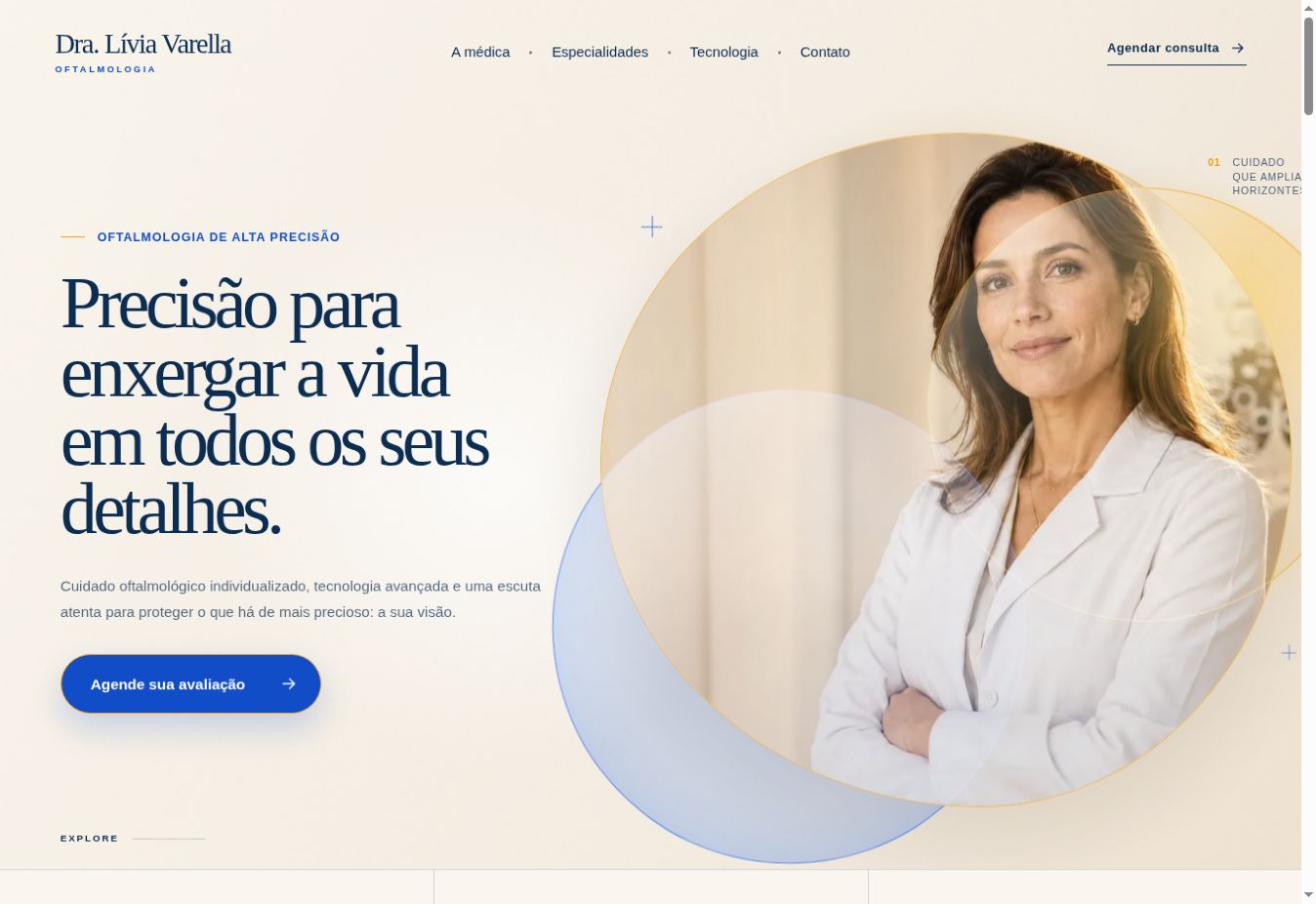 Preview do Dra. Lívia Varella — Oftalmologia de Alta Precisão